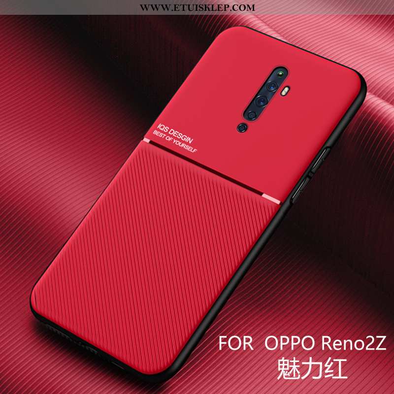 Futerał Oppo Reno2 Z Trendy Telefon Komórkowy All Inclusive Kreatywne Etui Czerwony Netto Niewidoczn