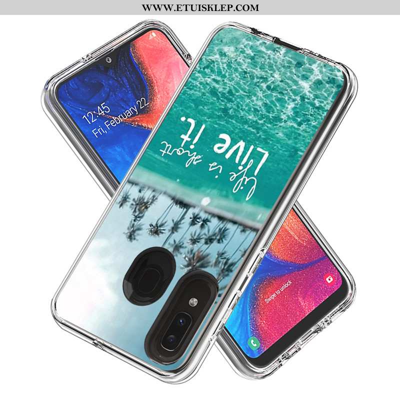 Futerał Samsung Galaxy A20e Kreskówka Gwiazda Telefon Komórkowy Biały Etui Karta Sklep