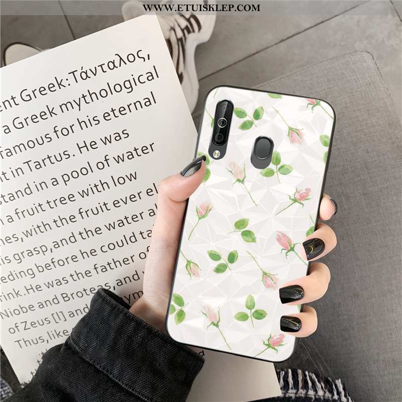 Futerał Samsung Galaxy A40s Wzór Świeży Mały Telefon Komórkowy Kwiaty Zielony Etui Tanie
