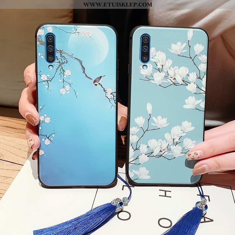 Futerał Samsung Galaxy A50 Cienkie Niebieski Silikonowe Ochraniacz All Inclusive Vintage Sklep