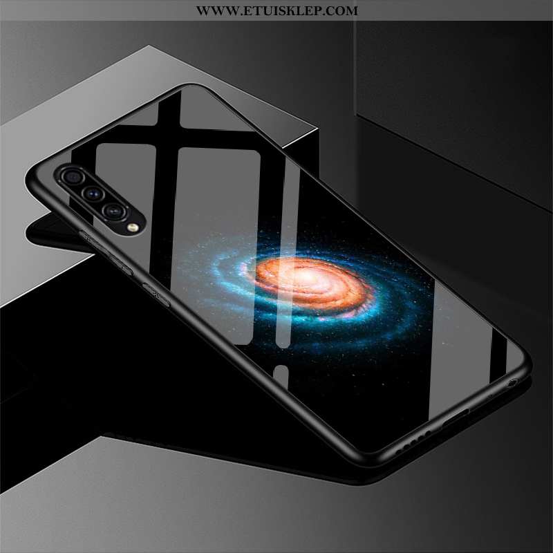 Futerał Samsung Galaxy A50s Osobowość Telefon Komórkowy Etui Szkło Ciemno Niebieski Anti-fall Dyskon