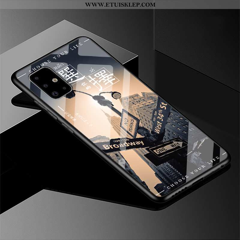 Futerał Samsung Galaxy A51 Nubuku Telefon Komórkowy Lustro Szkło Czarny Zakochani Kup
