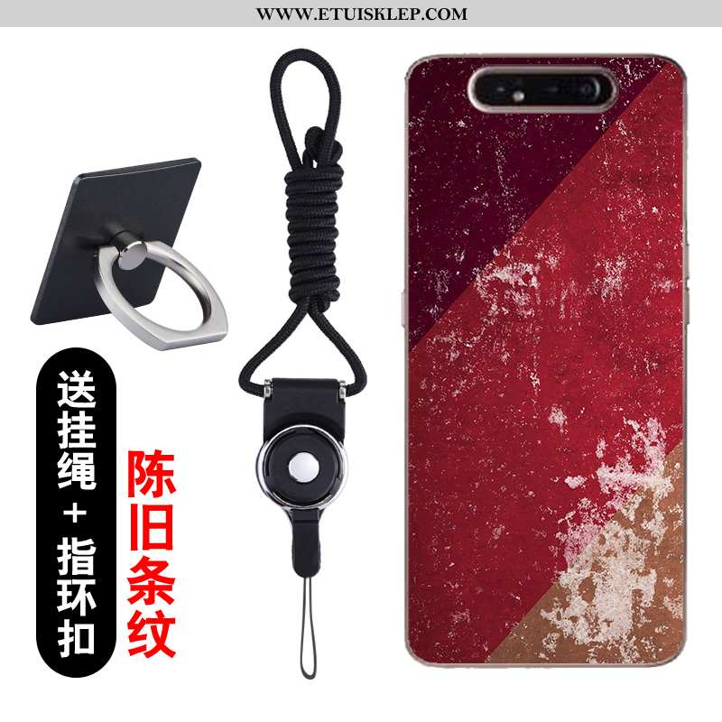 Futerał Samsung Galaxy A80 Przezroczysty Różowe Gwiazda Anti-fall Miękki Etui Kupię