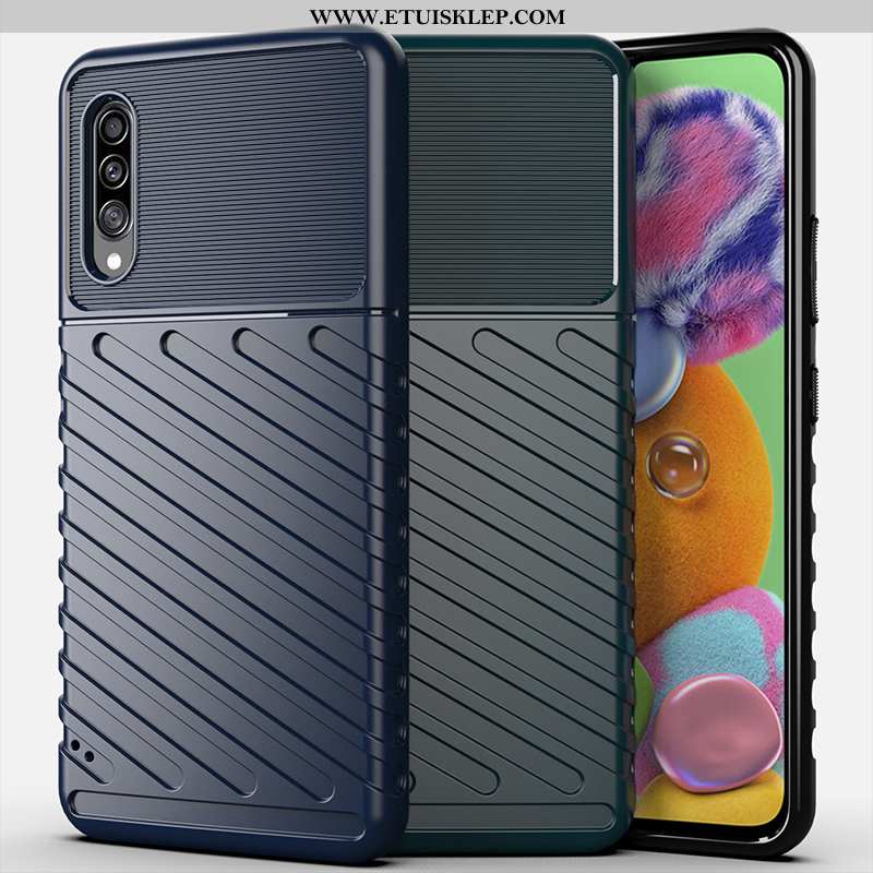 Futerał Samsung Galaxy A90 5g Cienkie Etui Gwiazda All Inclusive Ciemno Niebieski Anti-fall Sklep