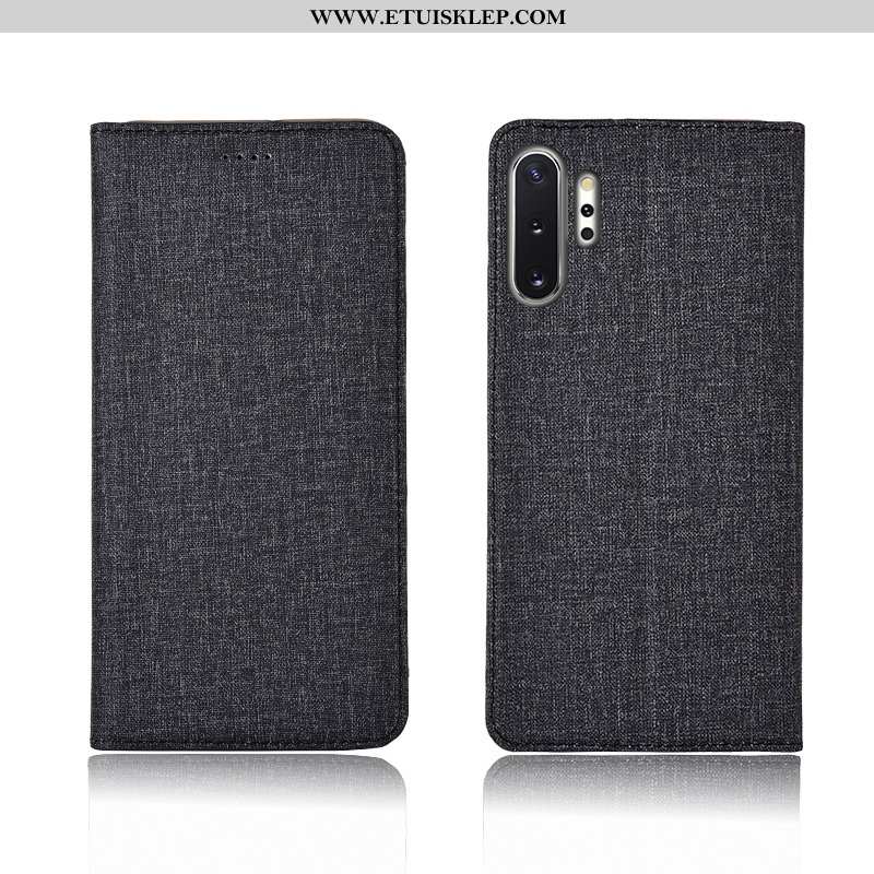 Futerał Samsung Galaxy Note 10+ Silikonowe Czarny Bawełna I Len All Inclusive Etui Pokrowce Tani