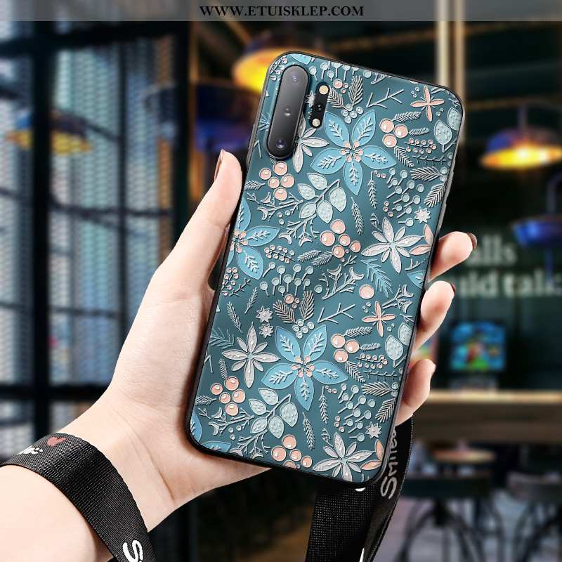 Futerał Samsung Galaxy Note 10+ Trendy Cienkie Nubuku Etui Zakochani Zielony Relief Na Sprzedaż