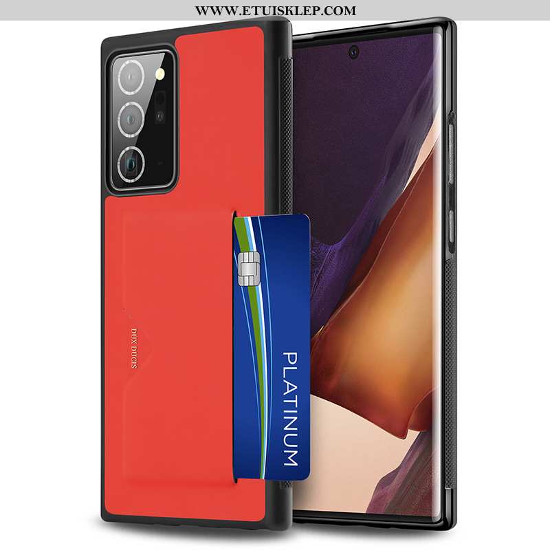 Futerał Samsung Galaxy Note20 Ultra Silikonowe Czarny Karta Telefon Komórkowy All Inclusive Tylna Po