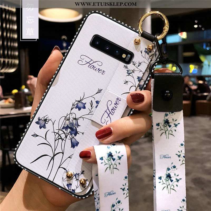 Futerał Samsung Galaxy S10 Silikonowe Gwiazda Biały Anti-fall Etui Telefon Komórkowy Kwiaty Sklep