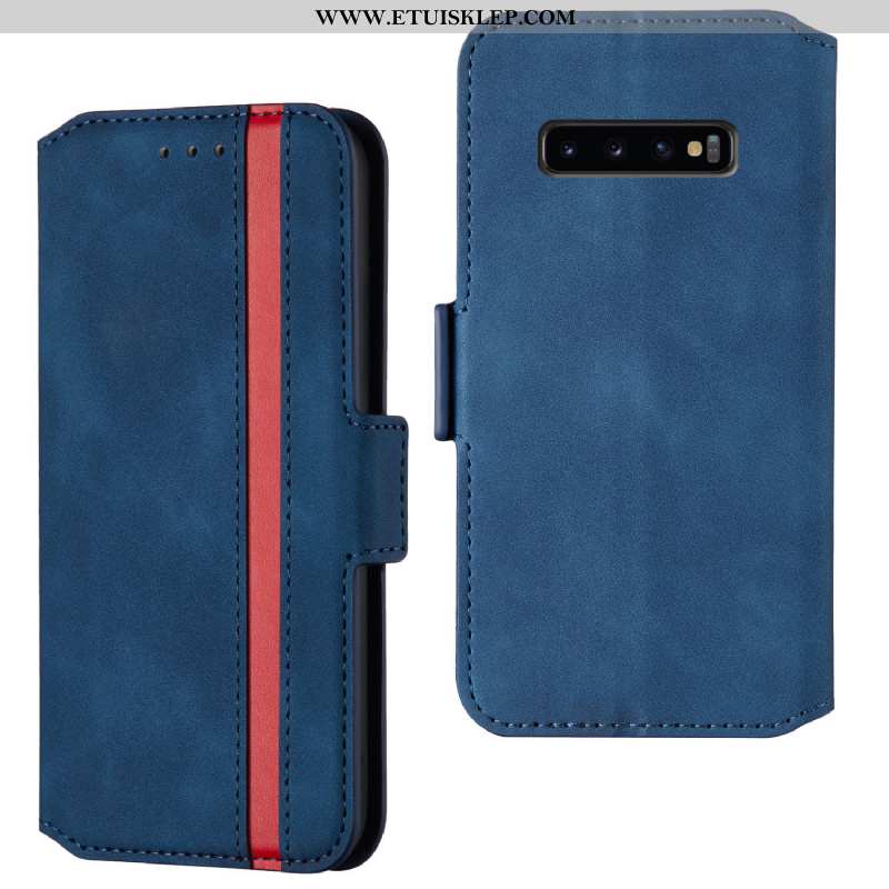 Futerał Samsung Galaxy S10 Skórzane Etui Czerwony Anti-fall Klapa Ochraniacz Trendy Sprzedam