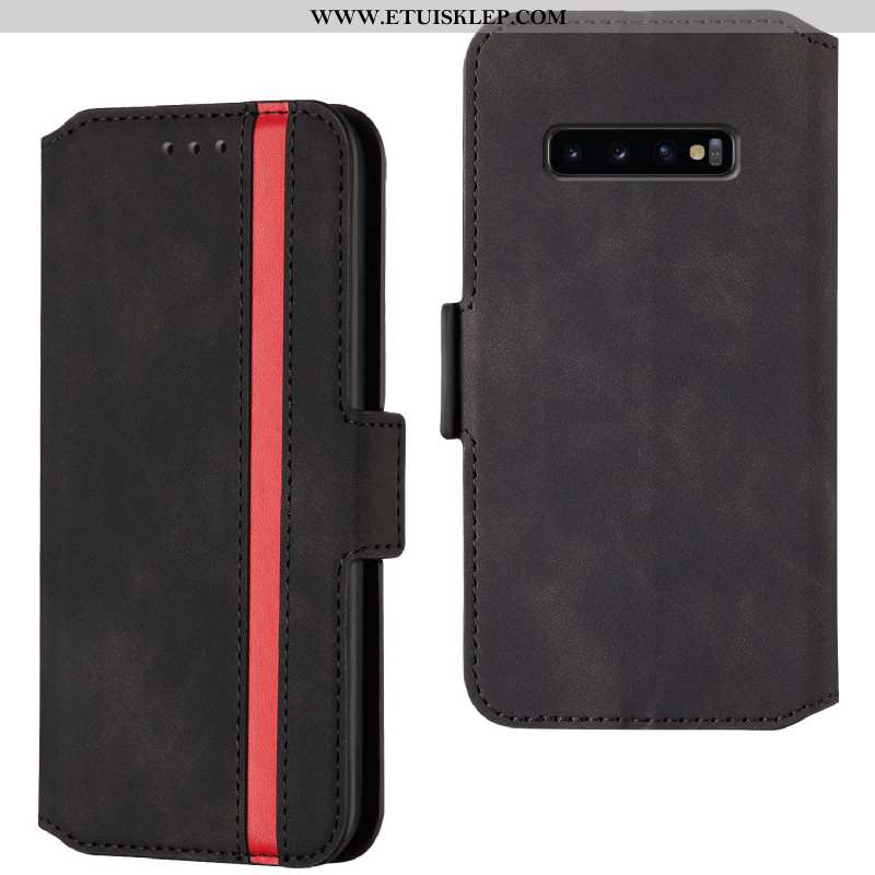 Futerał Samsung Galaxy S10 Skórzane Etui Czerwony Anti-fall Klapa Ochraniacz Trendy Sprzedam