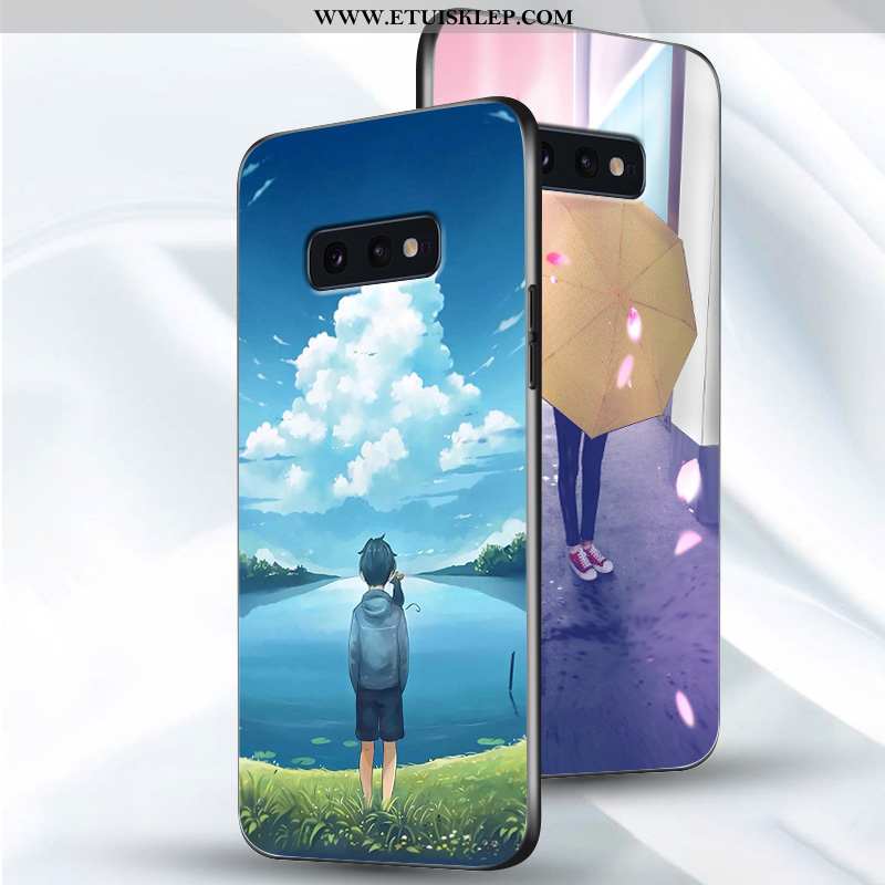 Futerał Samsung Galaxy S10e Nubuku Zakochani Kreatywne Telefon Komórkowy Gwiazda Niebieski Etui Tani