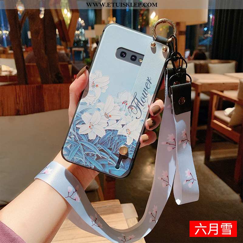 Futerał Samsung Galaxy S10e Ochraniacz Etui Wzór Relief Anti-fall Chiński Styl Niebieski Tanie