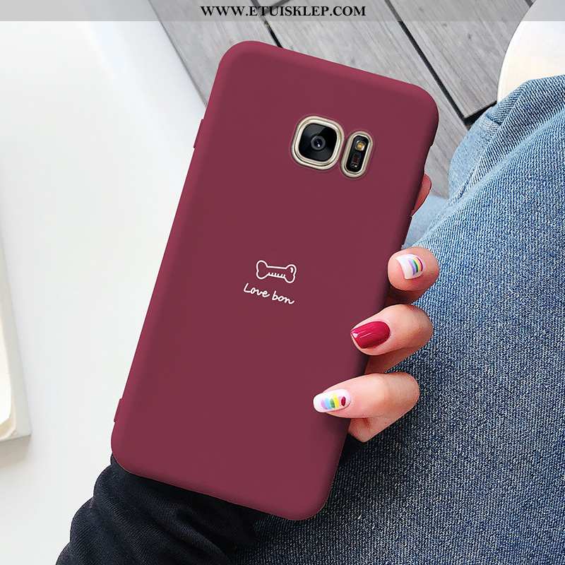 Futerał Samsung Galaxy S7 Miękki Proste Ochraniacz Czerwony Anti-fall Telefon Komórkowy Etui Tanie