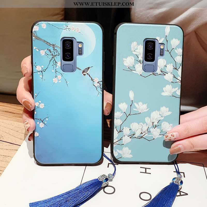 Futerał Samsung Galaxy S9+ Cienkie Chiński Styl Niebieski All Inclusive Vintage Anti-fall Etui Kup