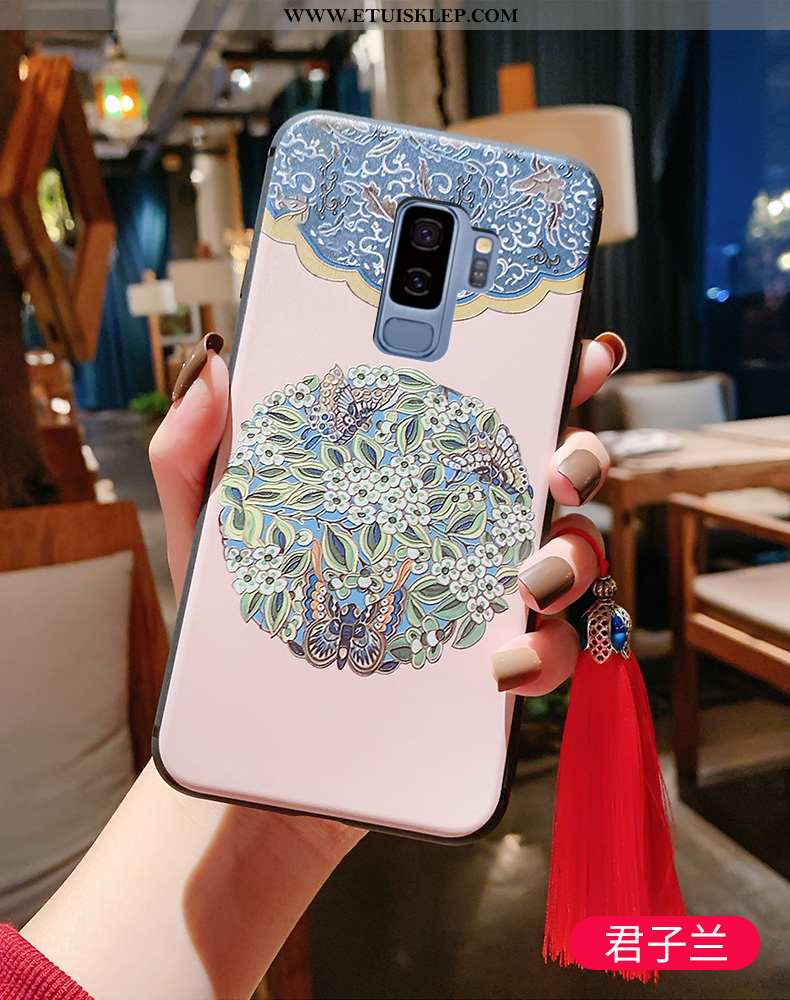 Futerał Samsung Galaxy S9+ Cienkie Chiński Styl Niebieski All Inclusive Vintage Anti-fall Etui Kup