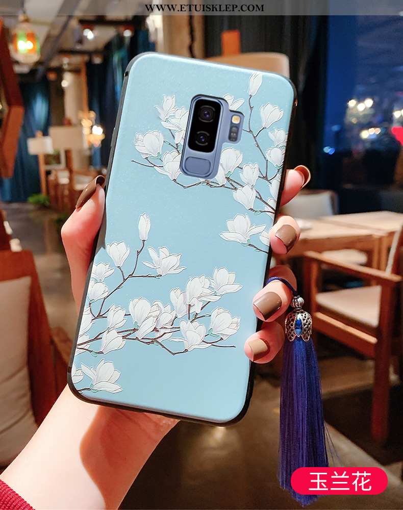 Futerał Samsung Galaxy S9+ Cienkie Chiński Styl Niebieski All Inclusive Vintage Anti-fall Etui Kup