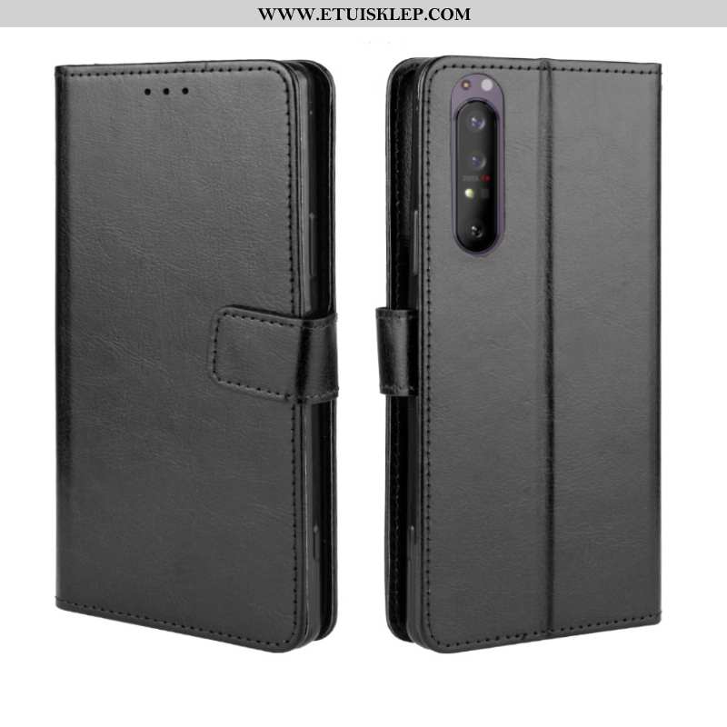 Futerał Sony Xperia 1 Ii Skórzane Etui Ochraniacz Telefon Komórkowy Czarny Anti-fall Karta Sprzedam