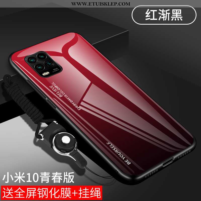 Futerał Xiaomi Mi 10 Lite Szkło Mały Silikonowe Anti-fall Czerwony Netto Purpurowy Kupię