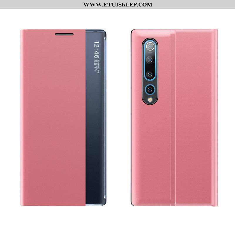 Futerał Xiaomi Mi 10 Skórzane Etui Spoczynek Srebro Mały Telefon Komórkowy Pokrowce Sklep