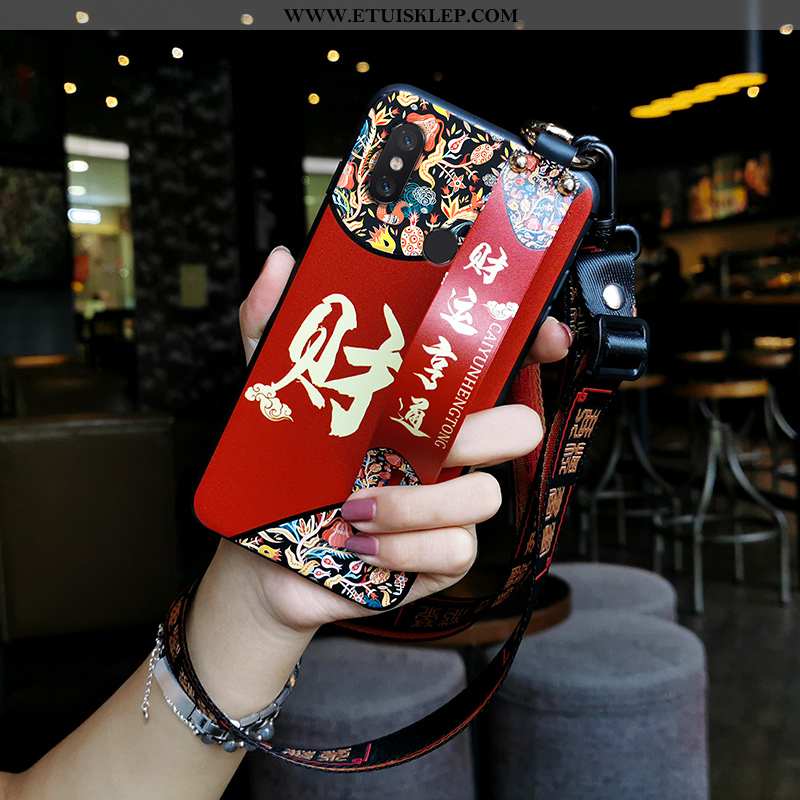 Futerał Xiaomi Mi 8 Pro Wiszące Ozdoby Vintage Czerwony All Inclusive Wzór Etui Silikonowe Tanie