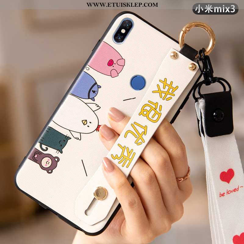 Futerał Xiaomi Mi Mix 3 Silikonowe Kreskówka Nubuku Anti-fall Niebieski Super Sklep