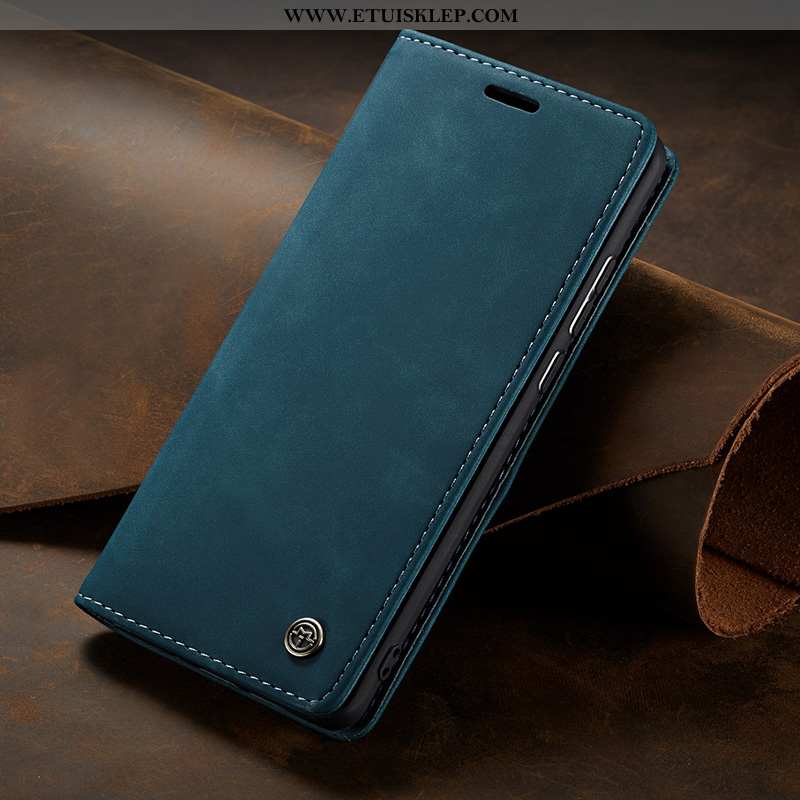 Futerał Xiaomi Mi Note 10 Skórzane Etui Klapa Karta Niebieski Anti-fall Brązowy Online