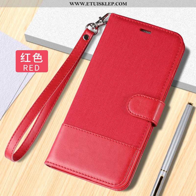Futerał Xiaomi Redmi Note 6 Pro Skórzane Etui Telefon Komórkowy Czerwony Karta All Inclusive Anti-fa