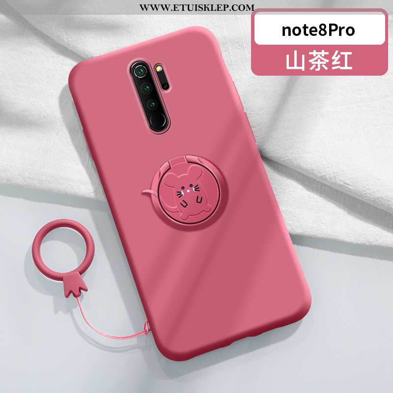 Futerał Xiaomi Redmi Note 8 Pro Cienkie All Inclusive Ring Zielony Magnetyzm Anti-fall Ochraniacz Ta