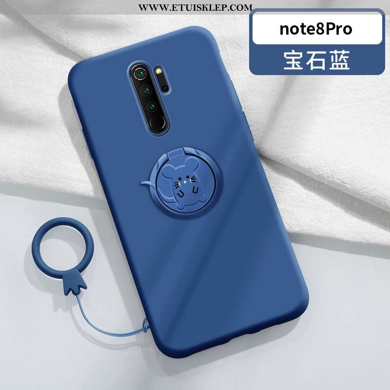 Futerał Xiaomi Redmi Note 8 Pro Cienkie All Inclusive Ring Zielony Magnetyzm Anti-fall Ochraniacz Ta