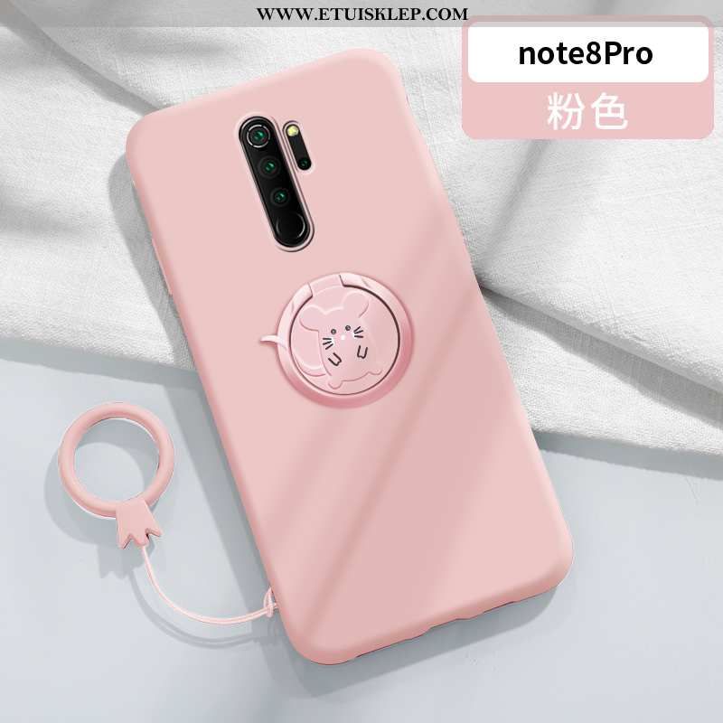 Futerał Xiaomi Redmi Note 8 Pro Cienkie All Inclusive Ring Zielony Magnetyzm Anti-fall Ochraniacz Ta