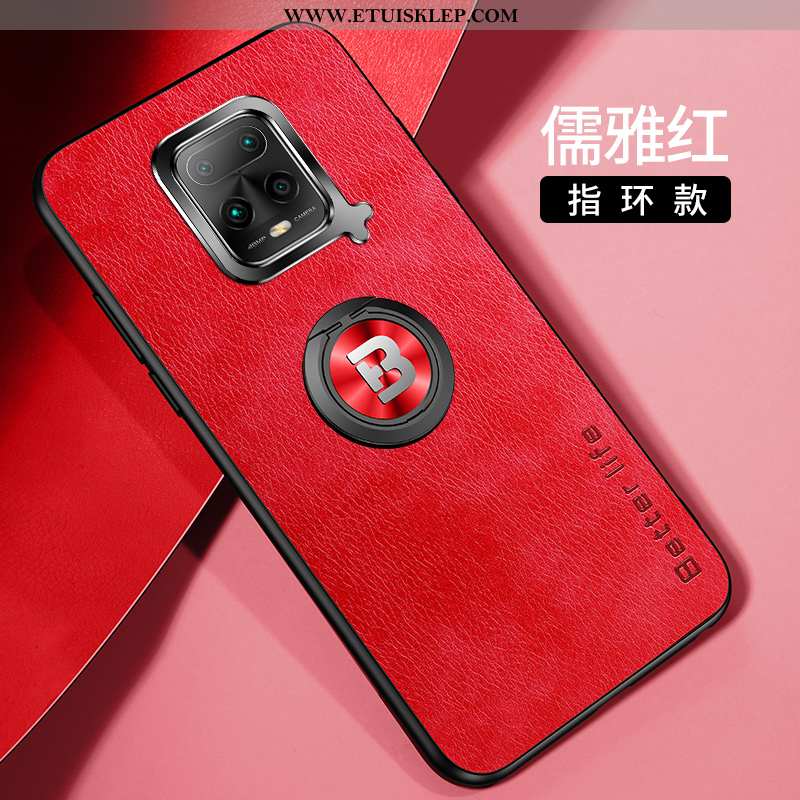 Futerał Xiaomi Redmi Note 9 Pro Skóra Telefon Komórkowy Metal Czerwony Netto Czerwony Pomarańczowy K