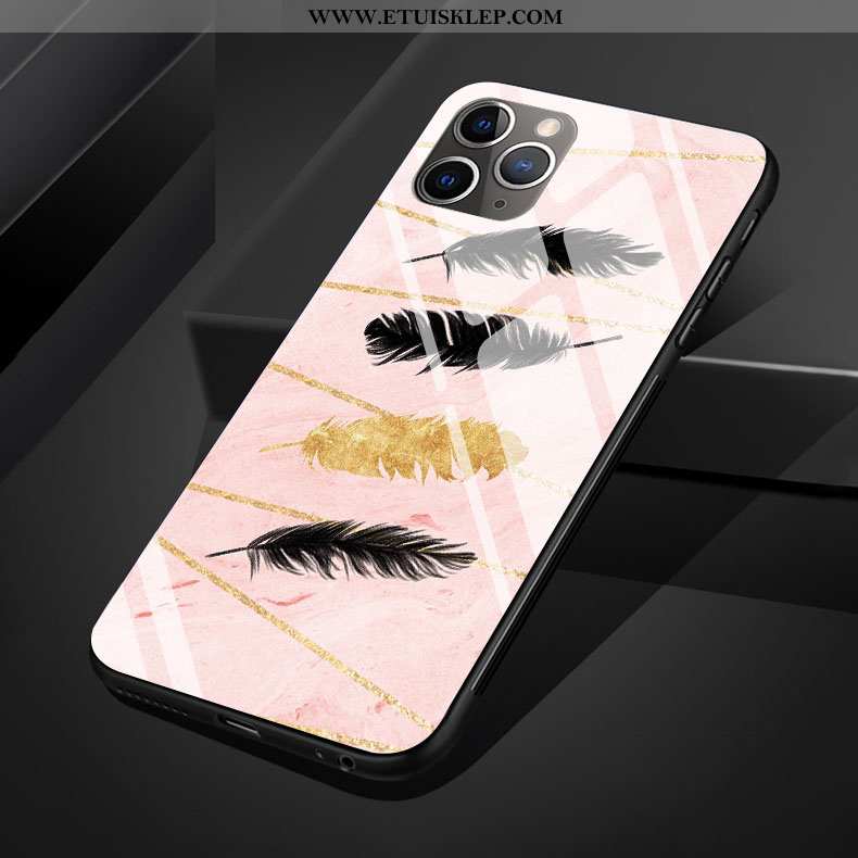 Futerał iPhone 11 Pro Max Kreatywne Ochraniacz Sztuka Telefon Komórkowy Piórka Proste Różowe Dyskont