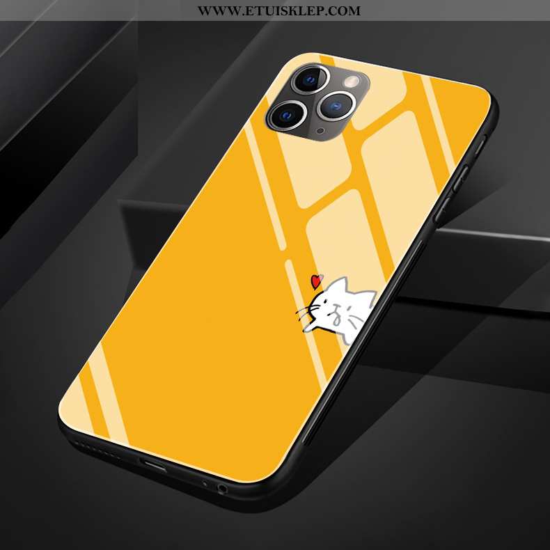 Futerał iPhone 11 Pro Max Szkło Telefon Komórkowy Żółty Mały Ochraniacz Proste Silikonowe Tani