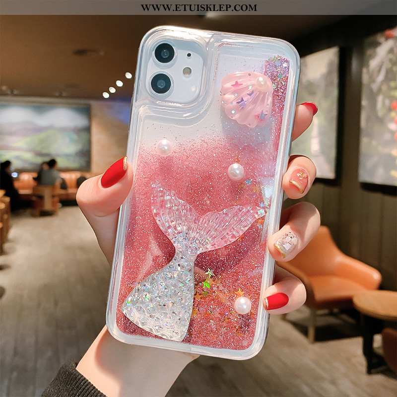 Futerał iPhone 11 Trendy Przezroczysty Anti-fall Perła Proszek Trójwymiarowy Serce Tanie