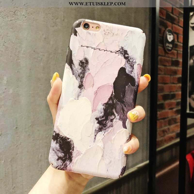 Futerał iPhone 6/6s Plus Nubuku Telefon Komórkowy Sztuka Purpurowy Obrzeża Graffiti All Inclusive Ku