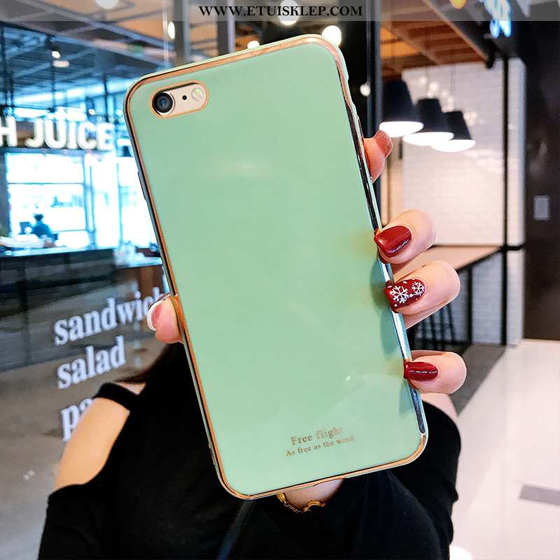Futerał iPhone 8 Osobowość Niebieski Złoto Poszycie Jednolity Kolor Telefon Komórkowy Lekki Luksus N