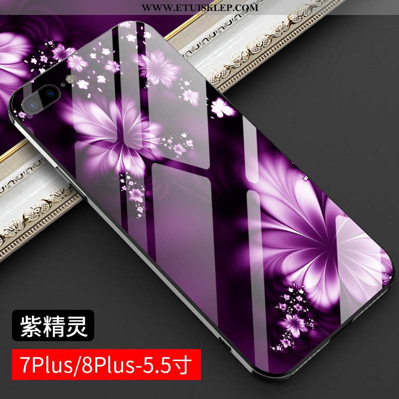 Futerał iPhone 8 Plus Trendy All Inclusive Purpurowy Szkło Moda Ochraniacz Etui Sklep