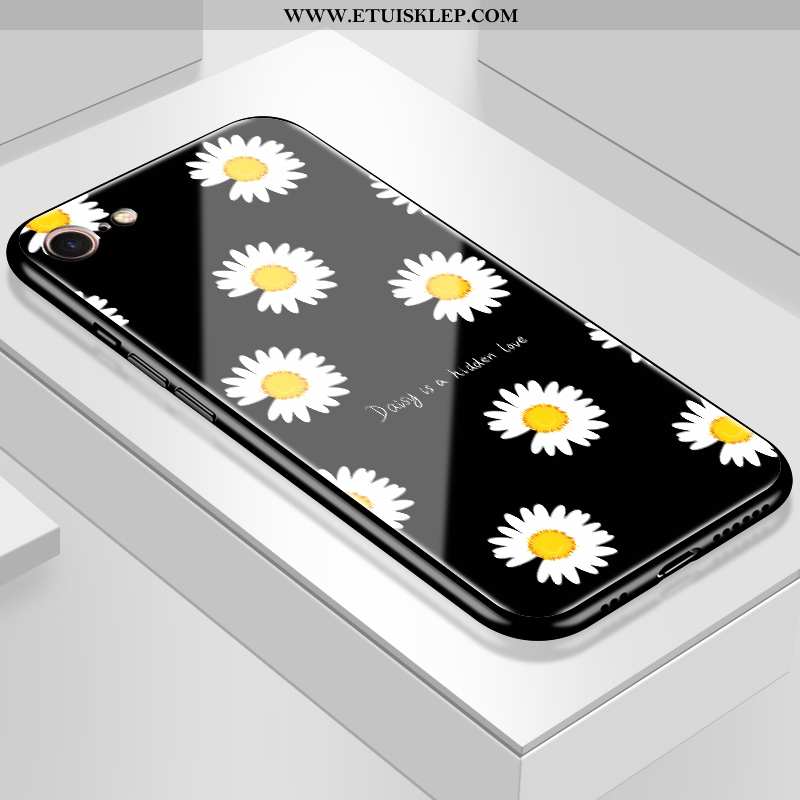 Futerał iPhone 8 Szkło Mały Sztuka Czarny Anti-fall Kwiaty Lustro Oferta