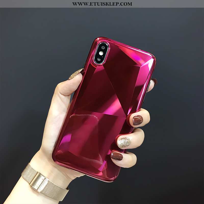 Futerał iPhone X Cienkie Eleganckie Etui Jednolity Kolor Czerwony Moda Na Sprzedaż