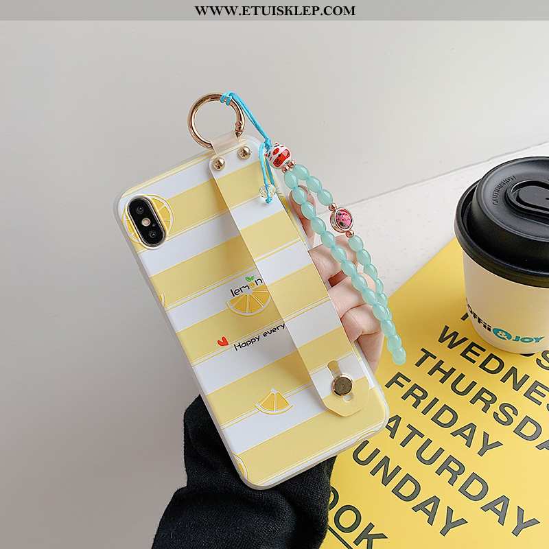 Futerał iPhone X Nubuku Etui Telefon Komórkowy Żółty Świeży Cytrynowa Tanie