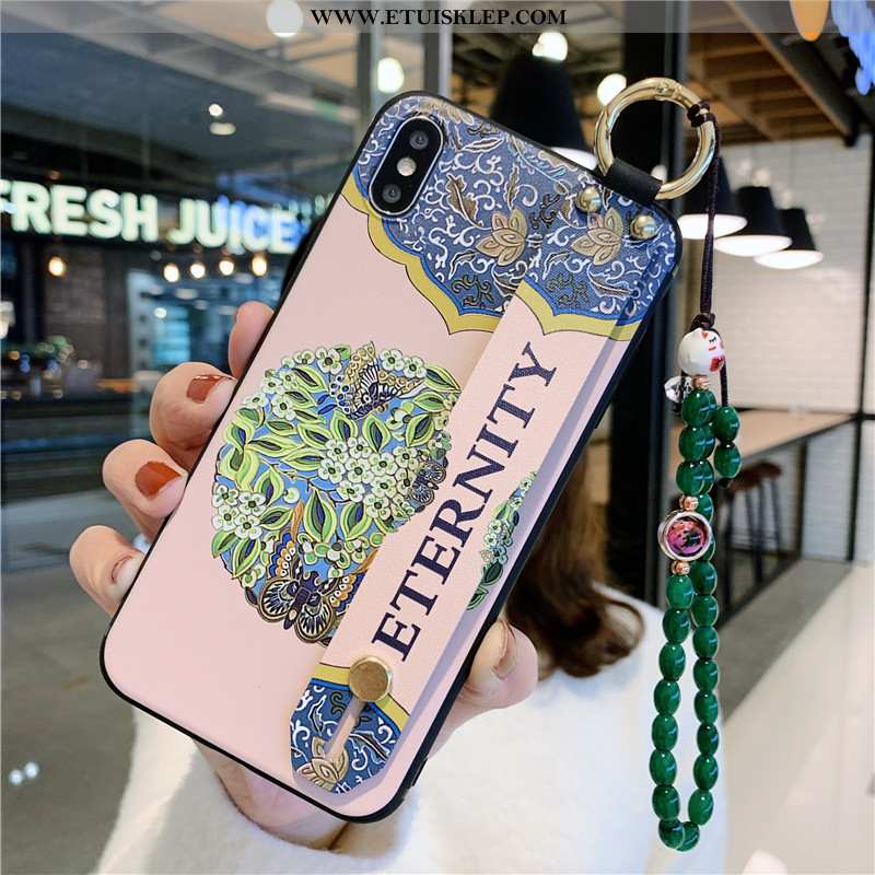 Futerał iPhone X Vintage Etui Kwiaty Chiński Styl Pałac Sceneria Bransoletki Na Sprzedaż