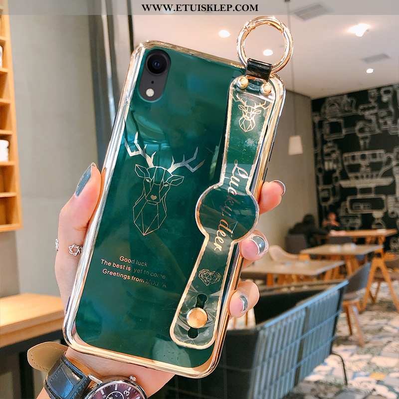 Futerał iPhone Xr Trendy Ciemnozielony Telefon Komórkowy Poszycie Buckskin All Inclusive Tani