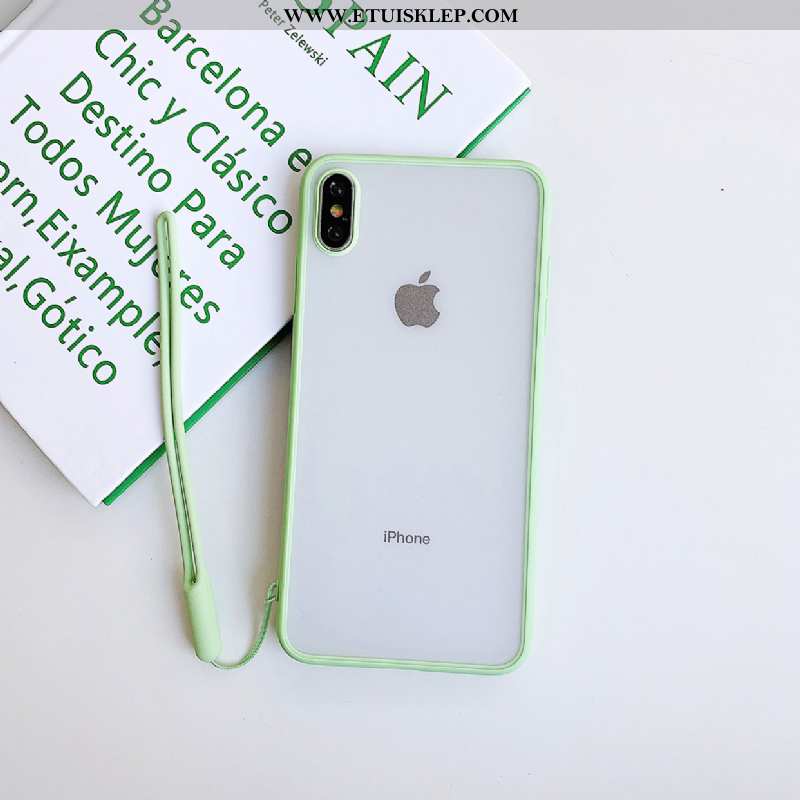 Futerał iPhone Xs Przezroczysty Miękki Silikonowe Cienkie Zielony Super Tanie