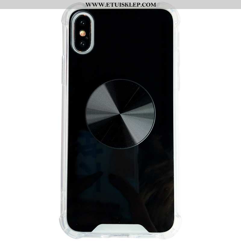 Futerał iPhone Xs Trendy Jednolity Kolor Proste Balon Czarny Lustro Wspornik Kup