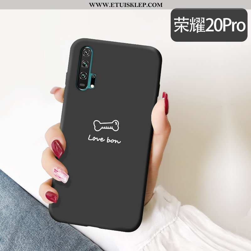 Obudowa Honor 20 Pro Nubuku Czarny All Inclusive Anti-fall Cienkie Moda Telefon Komórkowy Online