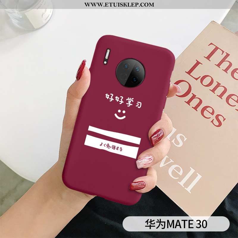 Obudowa Huawei Mate 30 Silikonowe Anti-fall Telefon Komórkowy Zakochani Futerał Czerwony Netto Etui 