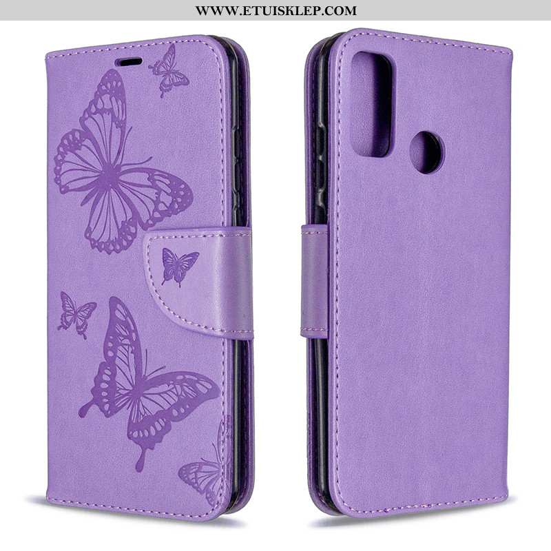 Obudowa Huawei P Smart 2020 Ochraniacz Motyl Wiszące Ozdoby Relief Czerwony Relief Etui Tanie