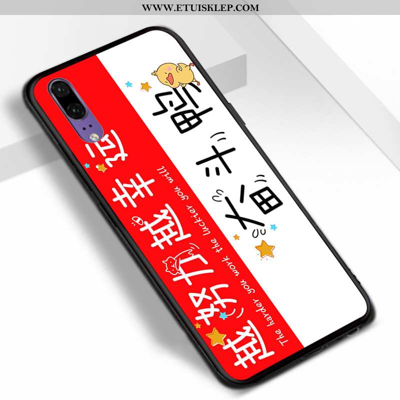 Obudowa Huawei P20 Kreskówka Telefon Komórkowy Osobowość Silikonowe Etui Czerwony Netto Anti-fall Na