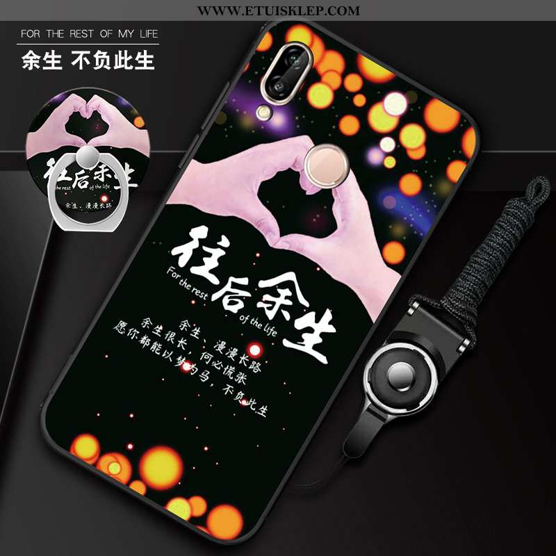Obudowa Huawei P20 Lite Wiszące Ozdoby Futerał Wspornik Różowe Etui Telefon Komórkowy Ochraniacz Tan