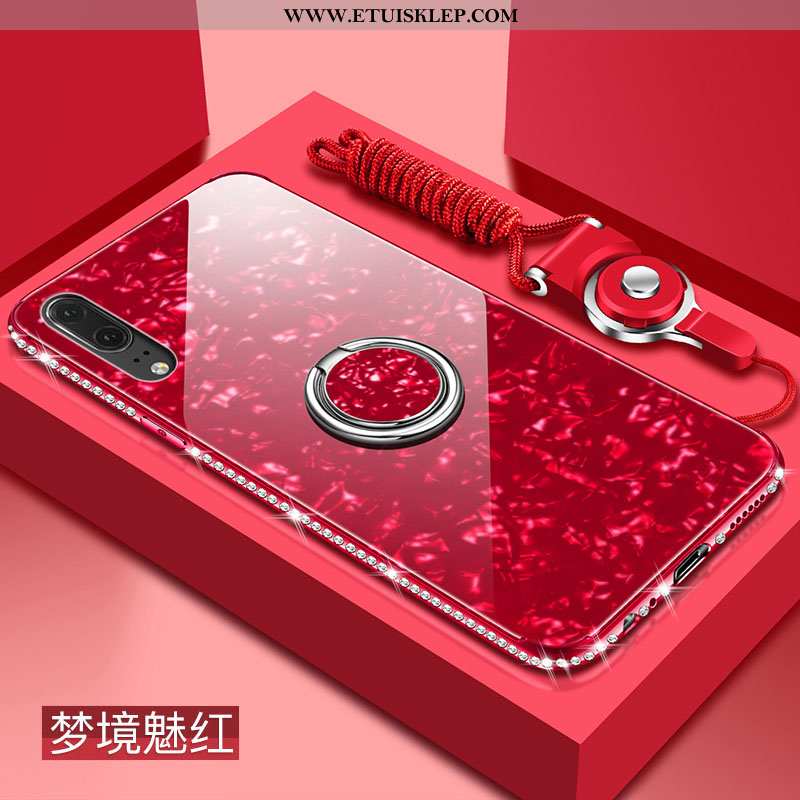 Obudowa Huawei P20 Miękki Trendy Szkło Różowe Etui Futerał Anti-fall Tanie